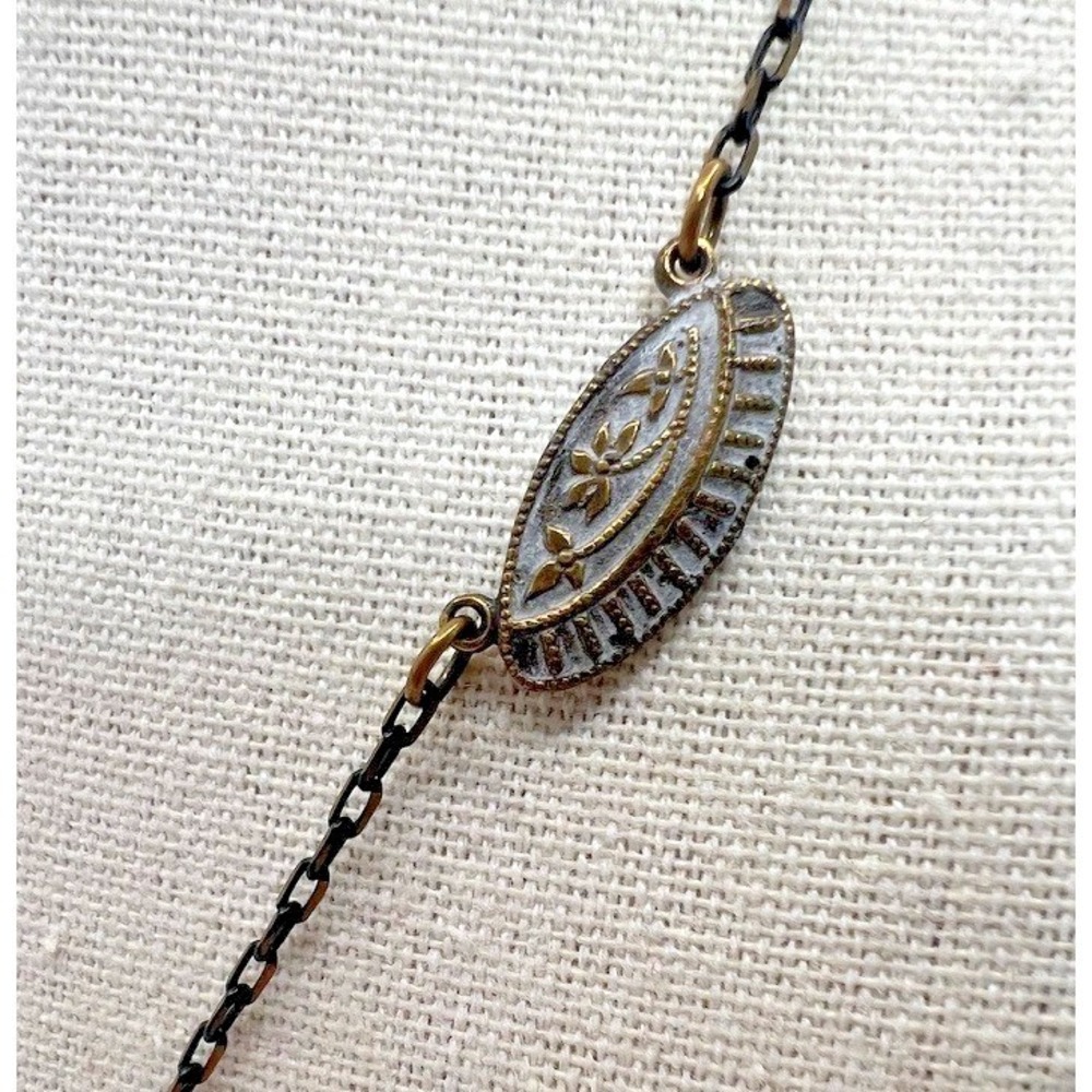 Vintage Egyptian Revival Necklace Pharaoh Pendant Brass Tone Art Deco Figural - Picture 14 of 16